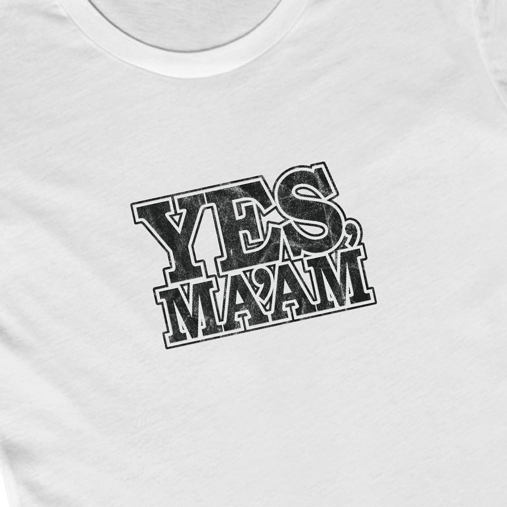 T-Shirt Yes Ma'am! Alpha Female Military Nerd T-Shirt | Distressed Command Tees for LGBTQ+ Army Families