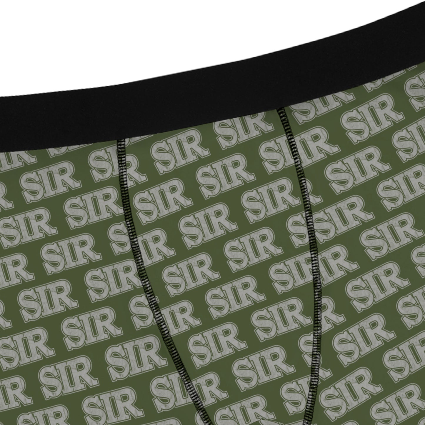 All Over Prints Sir Alpha Guy Military Nerd Boxer Briefs | Army Green Distressed Pattern | Commanding Underwear for Alpha Personalities