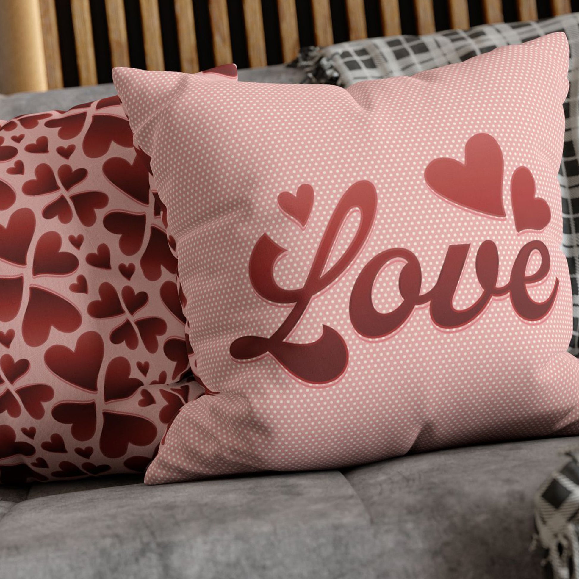 Home Decor Bursting with Love Pillow Covers | Animal-Friendly Faux Suede | Sustainable USA-Made Decor