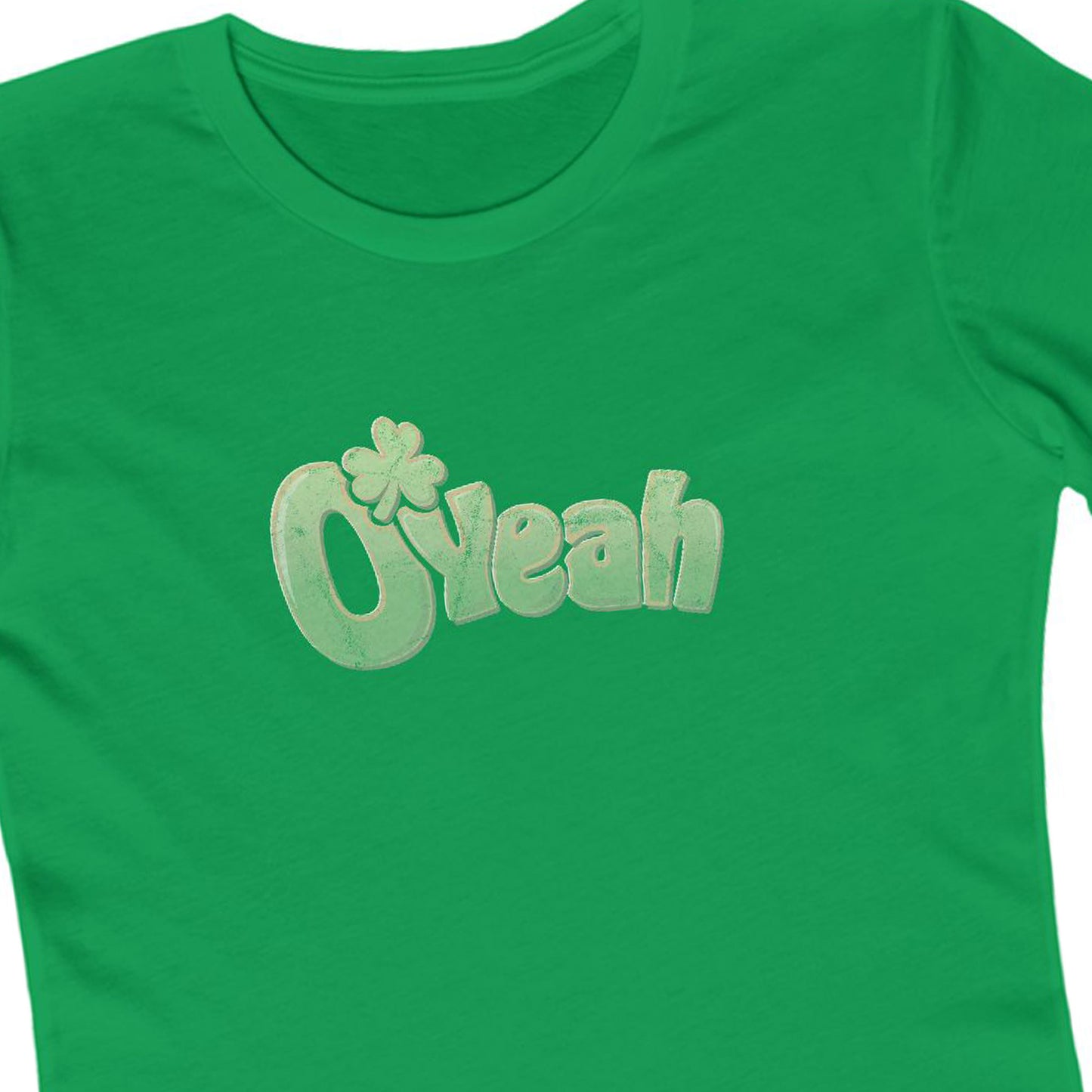 O'Yeah Retro Distressed Women's T-Shirt | Funny Irish Tee | Vintage-Looking St. Paddy’s Day Shirt