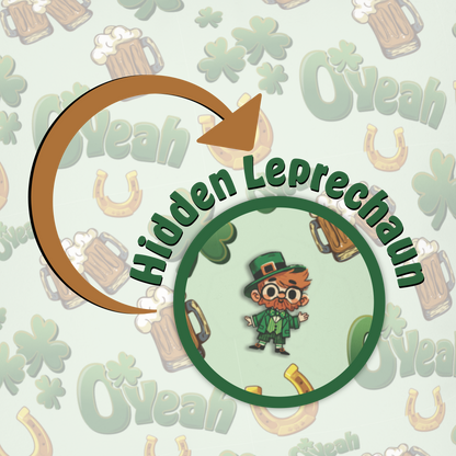 Find the Nerdy Leprechaun Hoodie | Interactive St. Patrick’s Day Print | Shamrocks & Frothy Beer