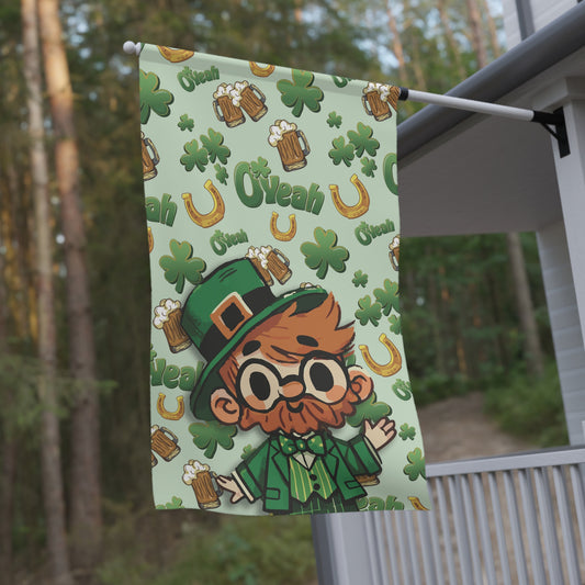 Find the Nerdy Leprechaun House Banner | St. Patrick’s Day Outdoor Flag | Durable & Weatherproof