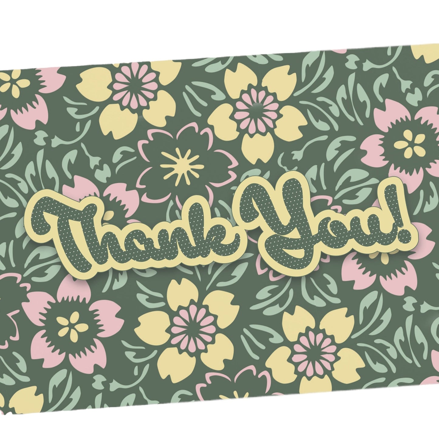 Paper Stuff > Gift Giving > Greeting Cards Floral Thank You Card | Sweet Sentiment Greeting with Envelope