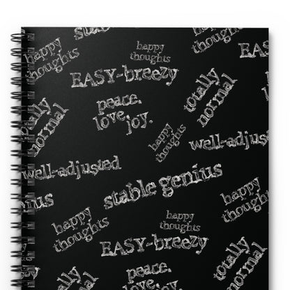 Ironic Sayings Notebook | Funny Spiral Journal for Dark Thoughts