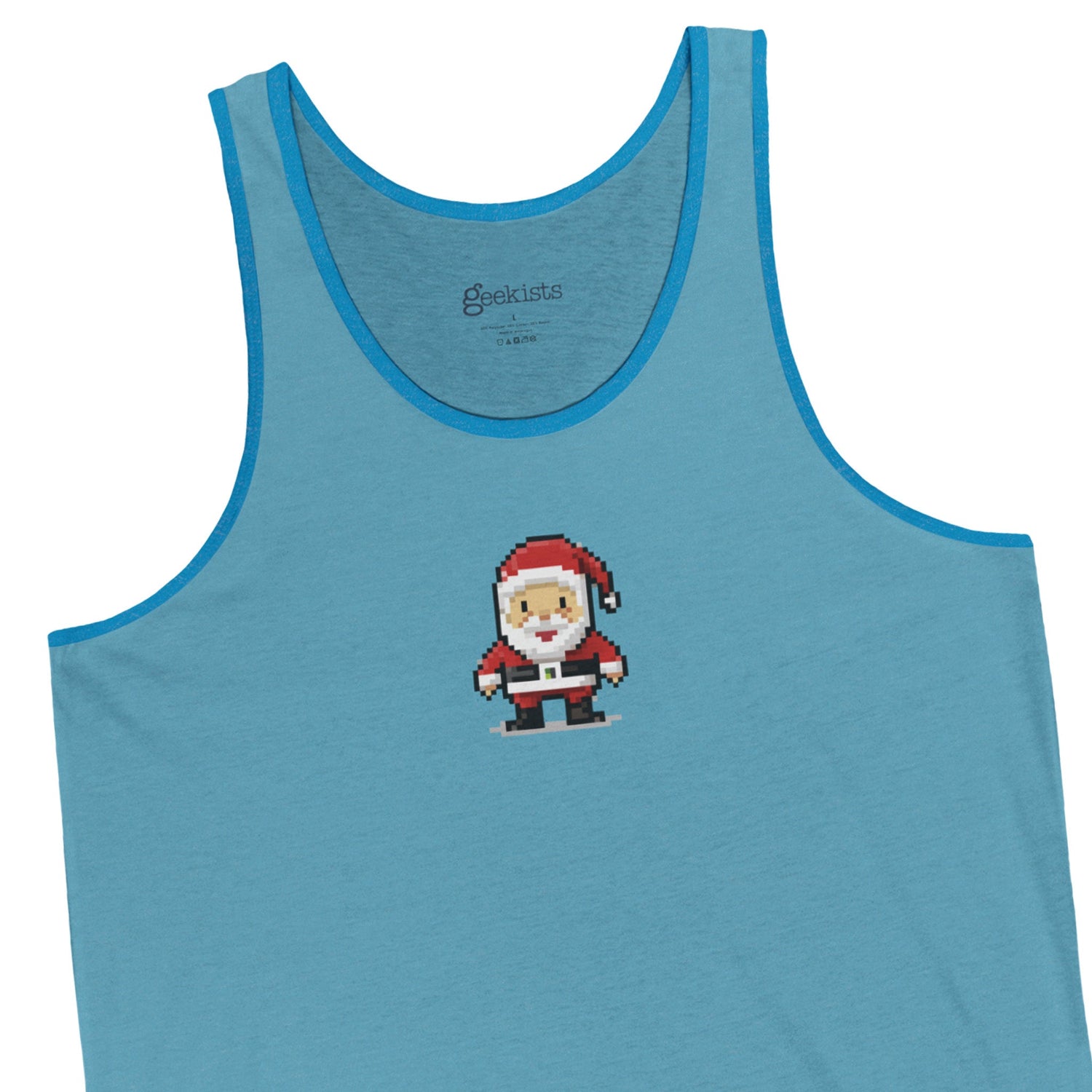 Tank Top 8-Bit Santa Unisex Tank Top | Lightweight Jersey Tank | Graphic Shirts for Summer