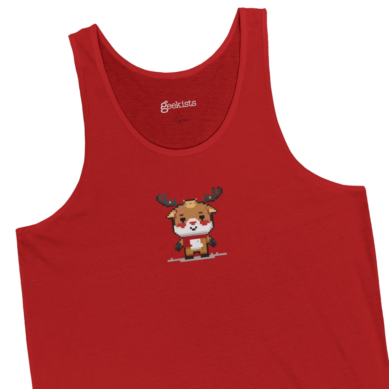 Tank Top 8-Bit Reindeer Unisex Tank Top | Lightweight Jersey Tank | Graphic Shirts for Summer