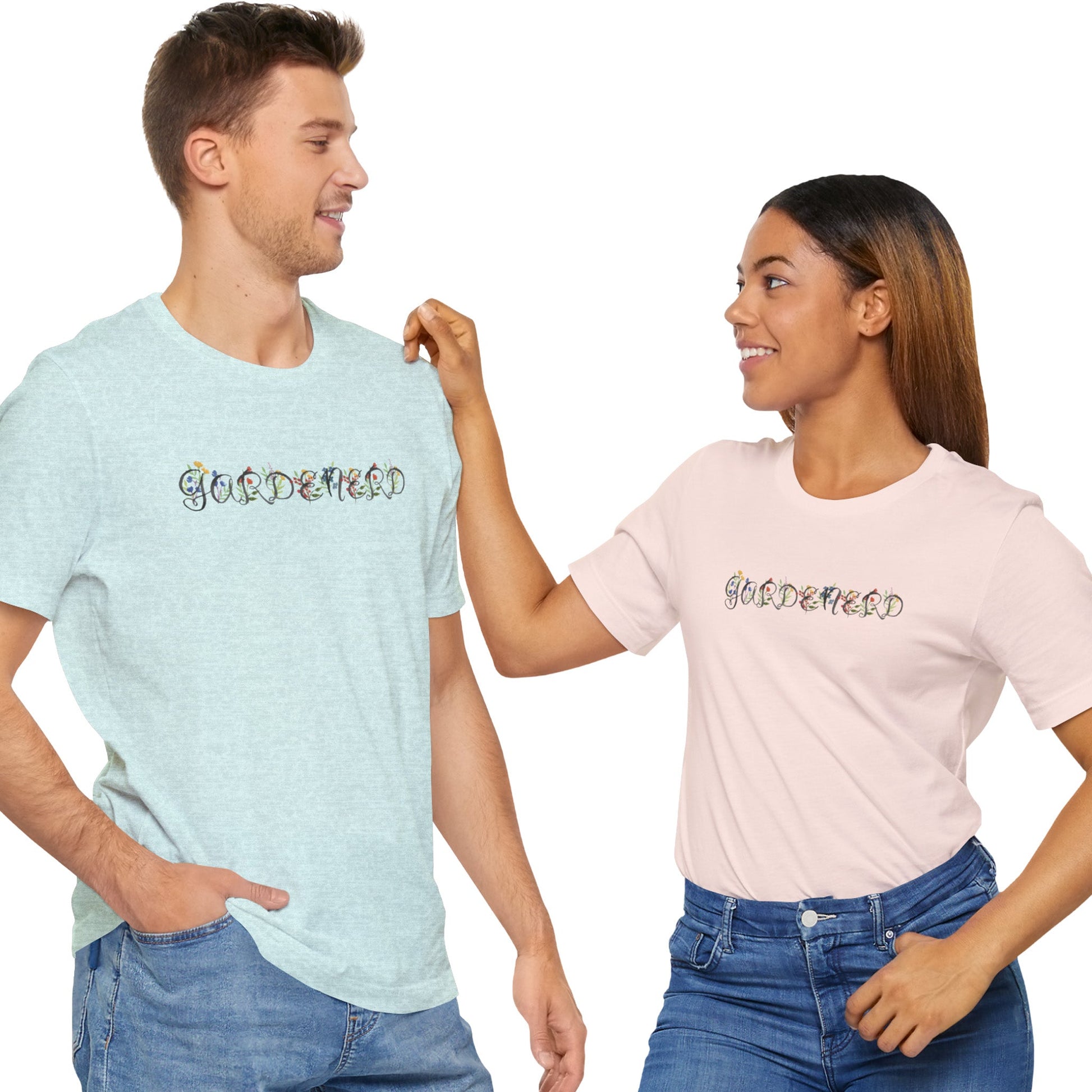 T-Shirt Gardenerd Unisex T-Shirt – Funny Garden Nerd Shirt with Watercolor Floral Design | Made in USA | Free Shipping