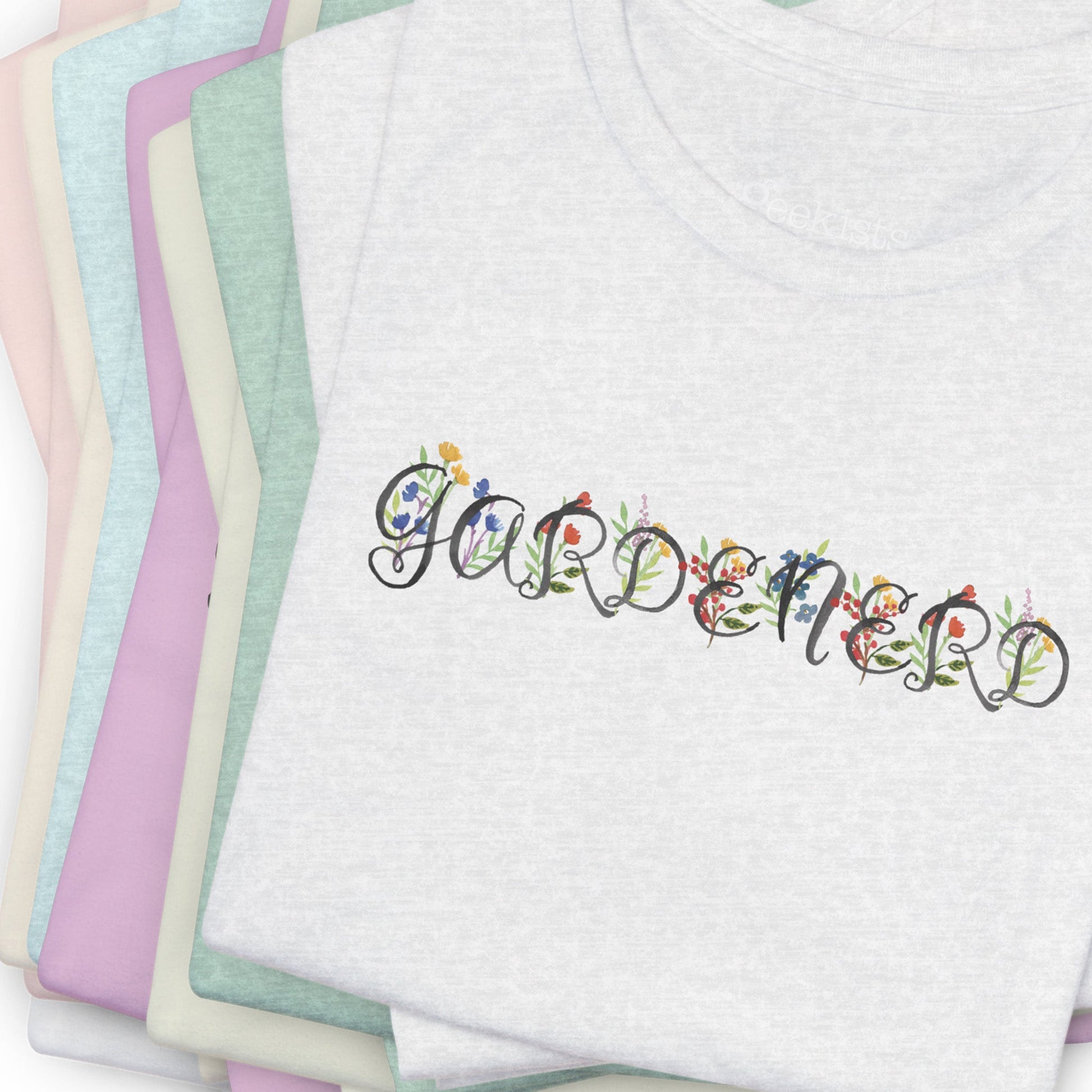 T-Shirt Gardenerd Unisex T-Shirt – Funny Garden Nerd Shirt with Watercolor Floral Design | Made in USA | Free Shipping