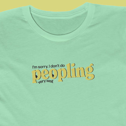 Peopling Funny Introvert Women's T-Shirt in Solid White