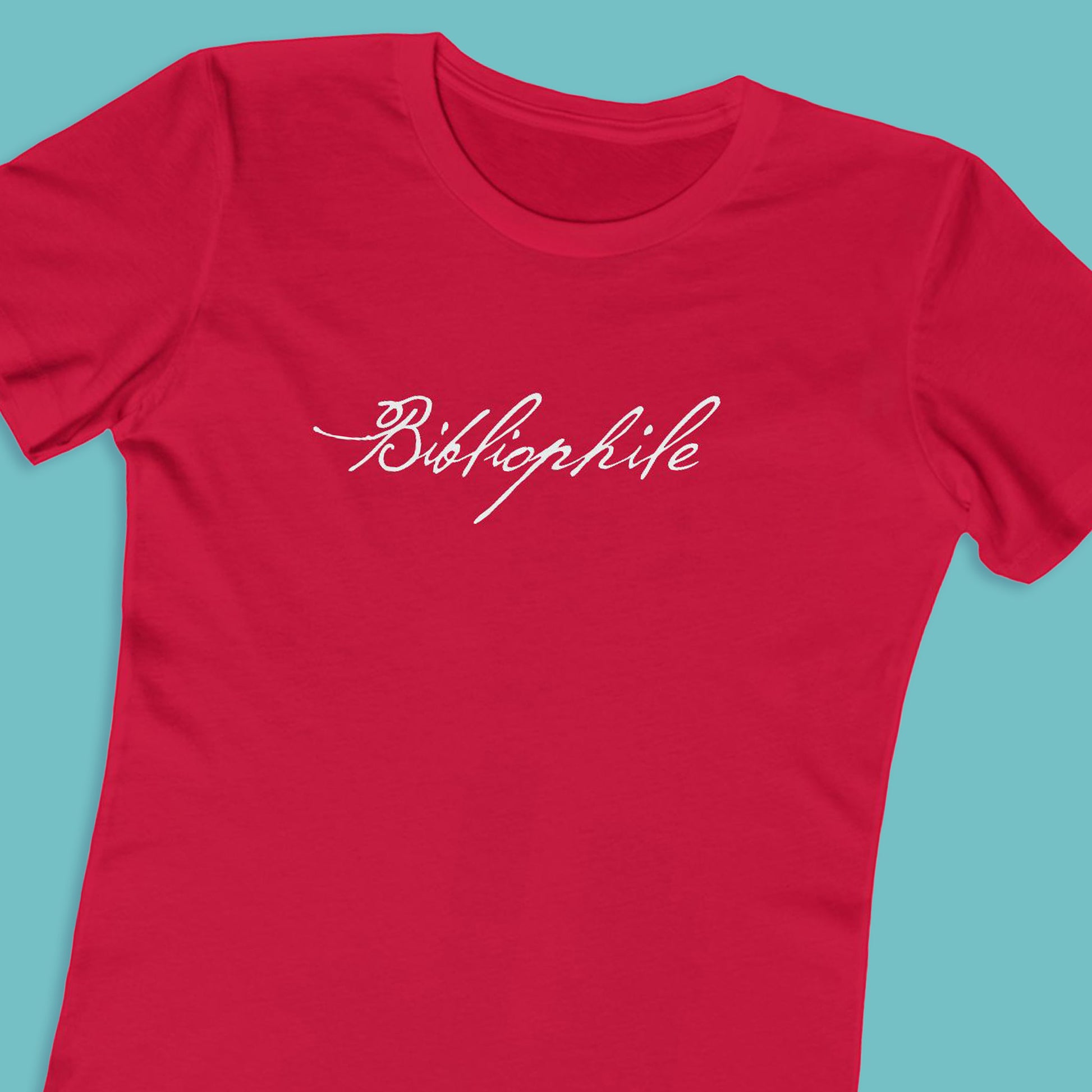 Bibliophile Book Lover Women's T-Shirt in Solid White