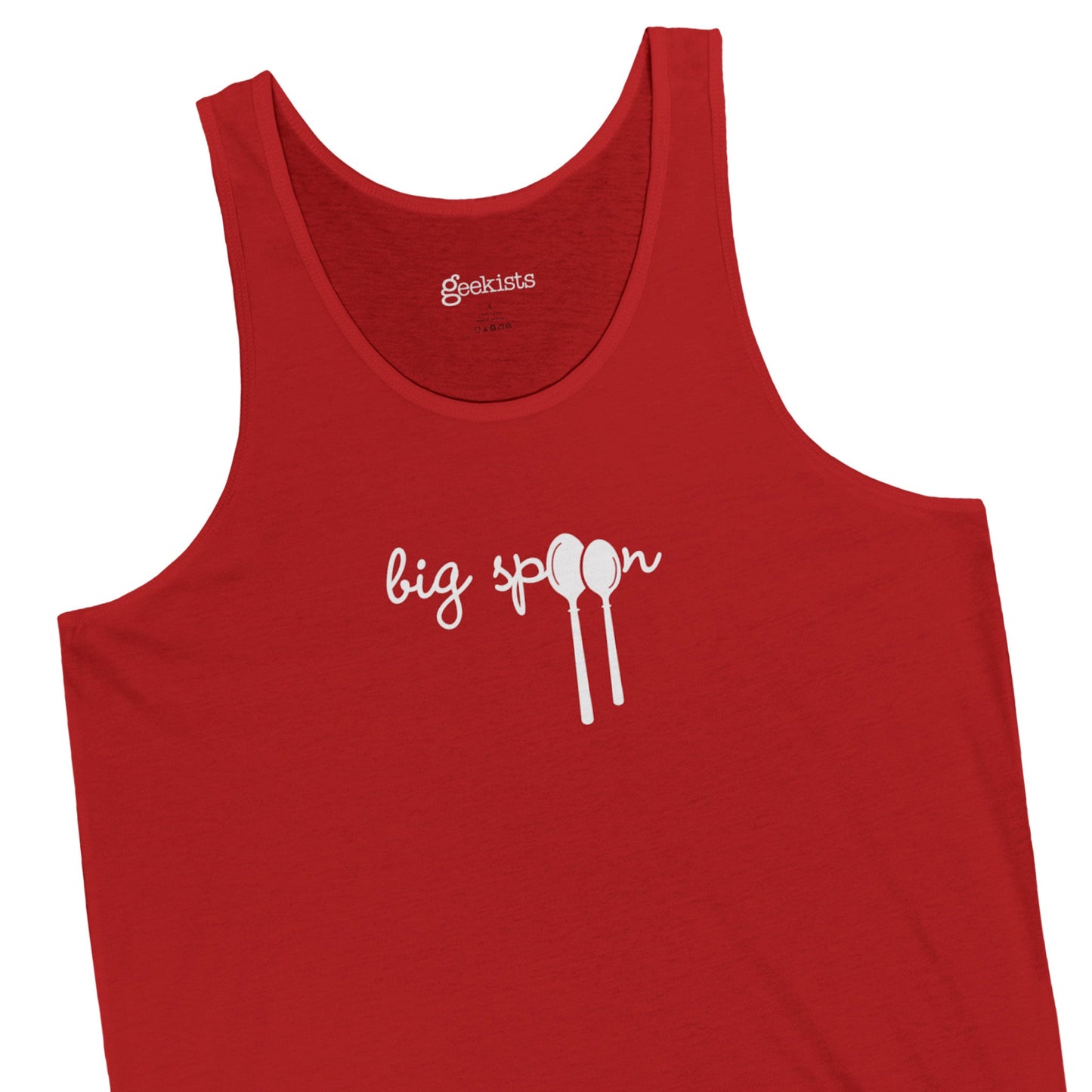Big Spoon Jersey Tank Top — Minimalist Print — Primary Image