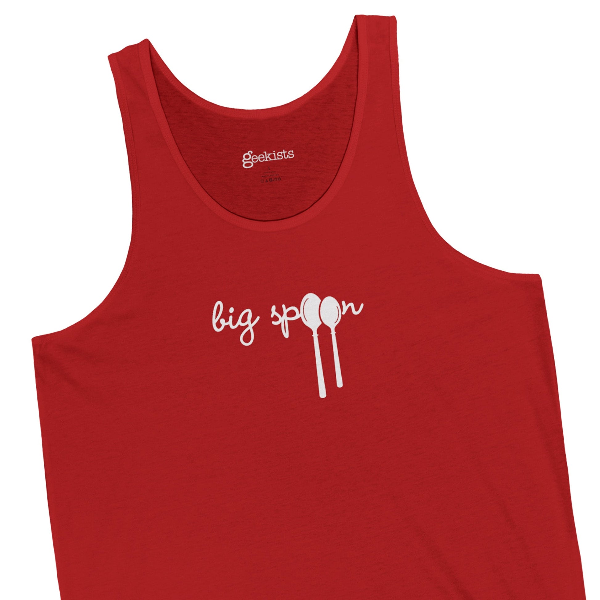 Big Spoon Jersey Tank Top — Minimalist Print — Primary Image