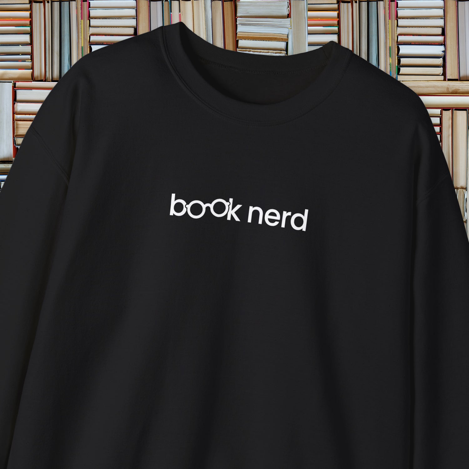 Book Nerd Thick Pullover Sweatshirt — Graphic — Primary Image