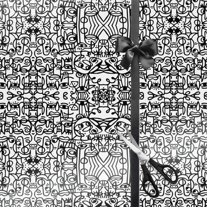 Peopling Gift Wrap – Fine Art Wrapping Paper for Introvert Fans