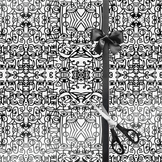 Peopling Gift Wrap – Fine Art Wrapping Paper for Introvert Fans