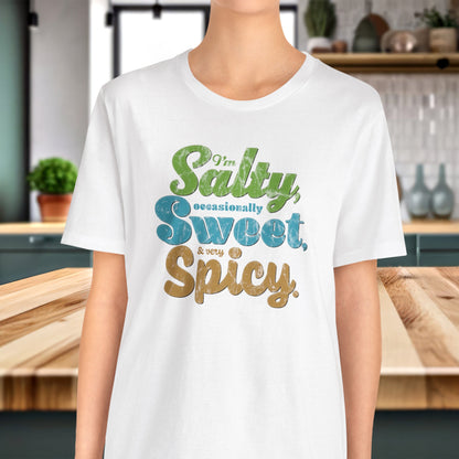 T-Shirt Salty and Spicy Tee for Bold Foodies – Funny Adult Humor Gift