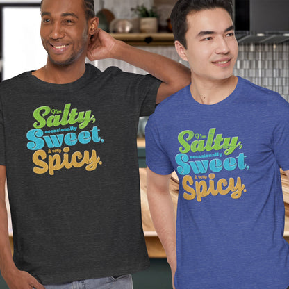 T-Shirt Salty and Spicy Tee for Bold Foodies – Funny Adult Humor Gift