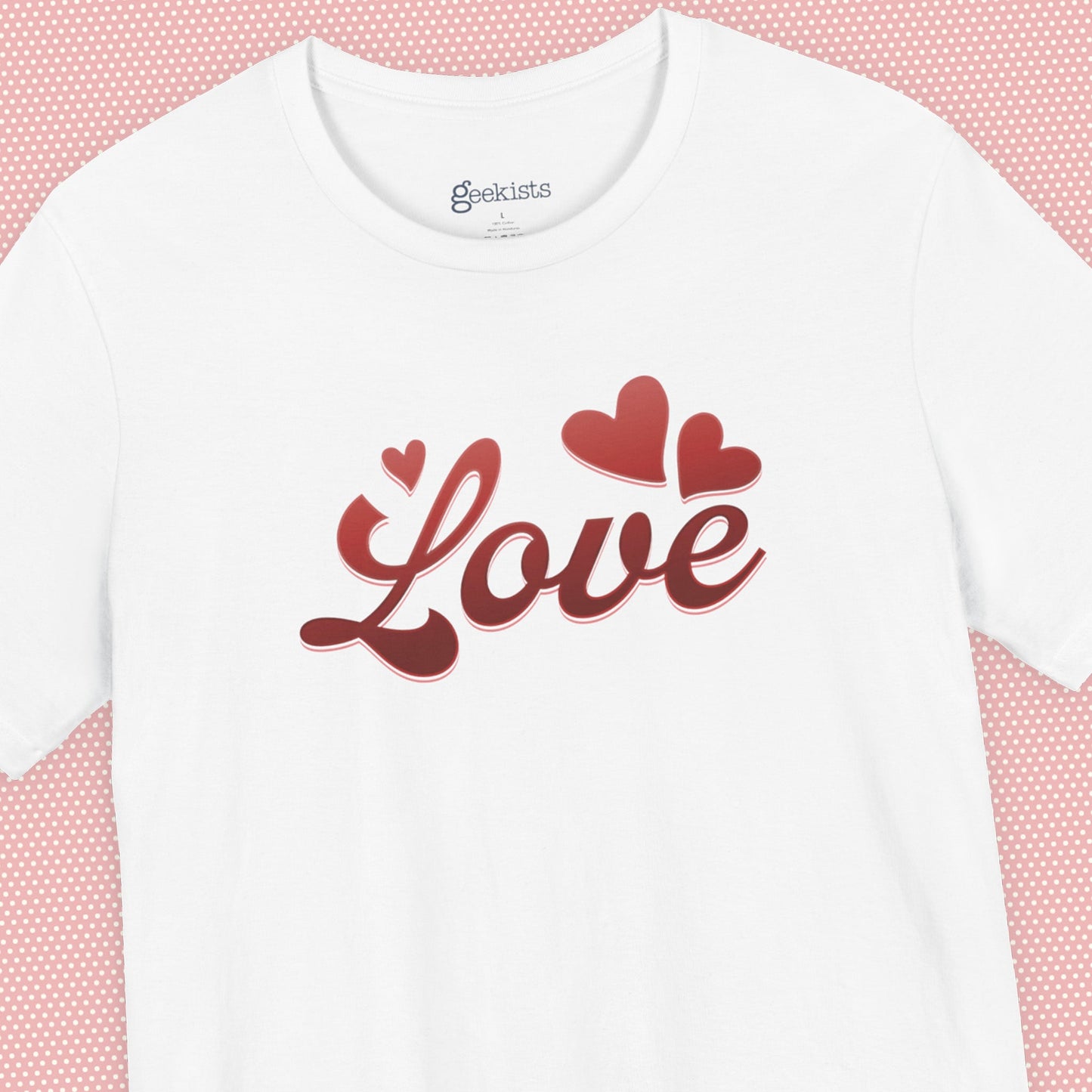 T-Shirt Love Heart Graphic Tee – Red Valentine’s Shirt