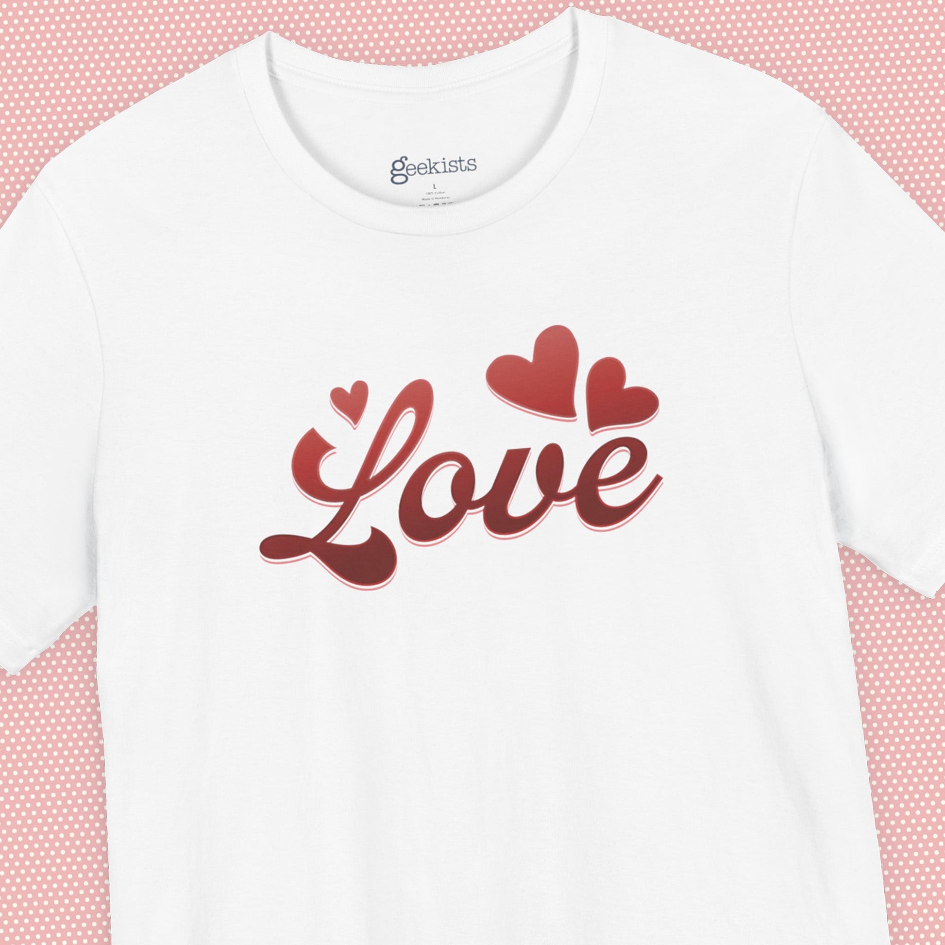 T-Shirt Love Heart Graphic Tee – Red Valentine’s Shirt