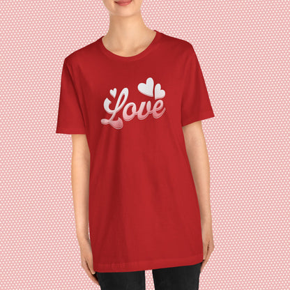 T-Shirt Love Heart Graphic Tee – Red Valentine’s Shirt