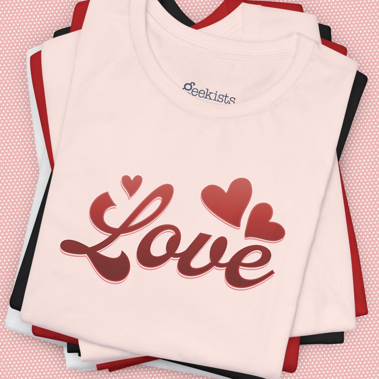 T-Shirt Love Heart Graphic Tee – Red Valentine’s Shirt