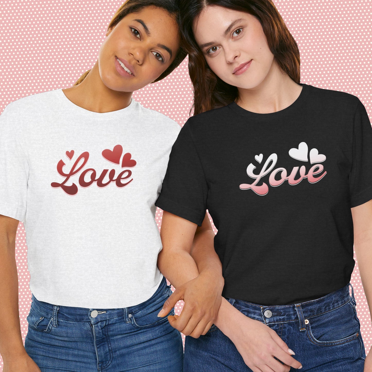 T-Shirt Love Heart Graphic Tee – Red Valentine’s Shirt