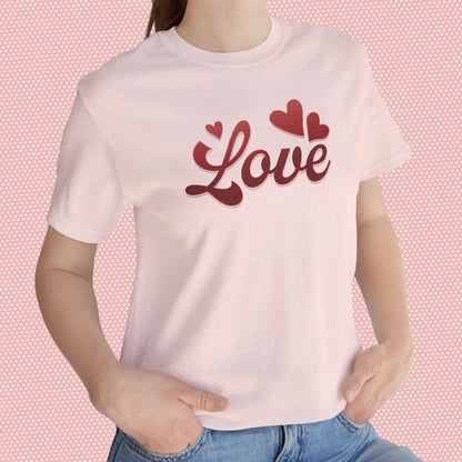 T-Shirt Love Heart Graphic Tee – Red Valentine’s Shirt