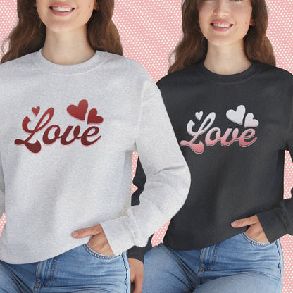 Sweatshirt Love Heart Graphic Tee – Red Valentine’s Shirt