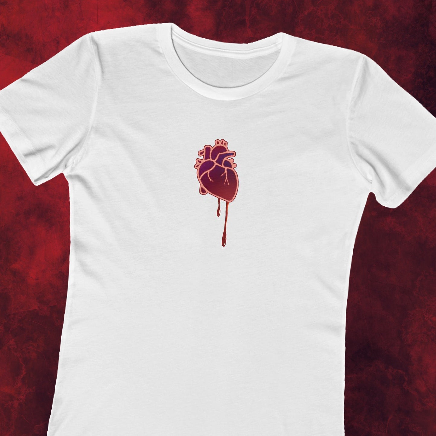 T-Shirt Bruised Heart Tee – Sad Valentine’s Shirt for Emo & Goth Girls