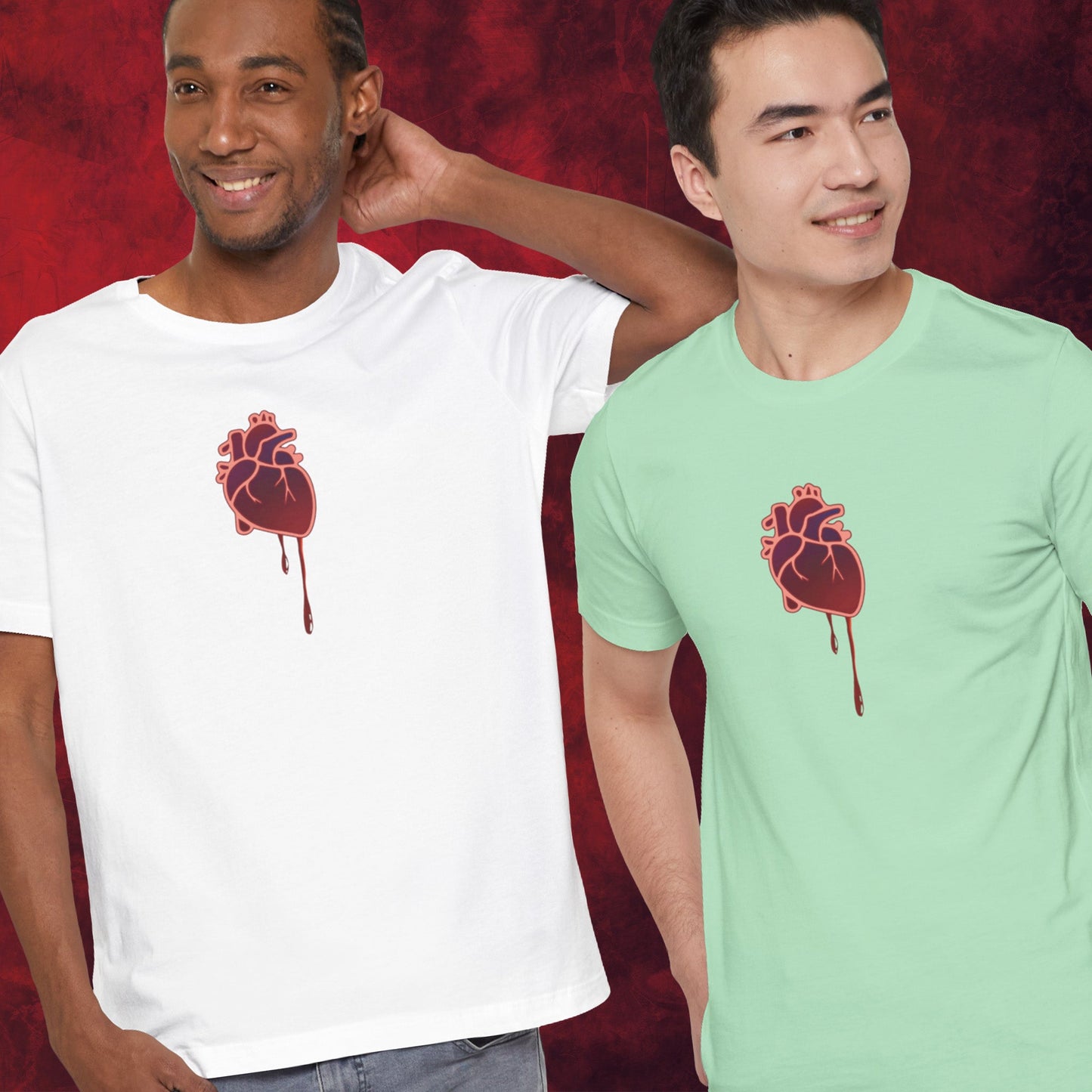 T-Shirt Bruised Heart Unisex Tee – Anti-Valentine’s Shirt for Emo & Goth Souls