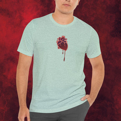 T-Shirt Bruised Heart Unisex Tee – Anti-Valentine’s Shirt for Emo & Goth Souls