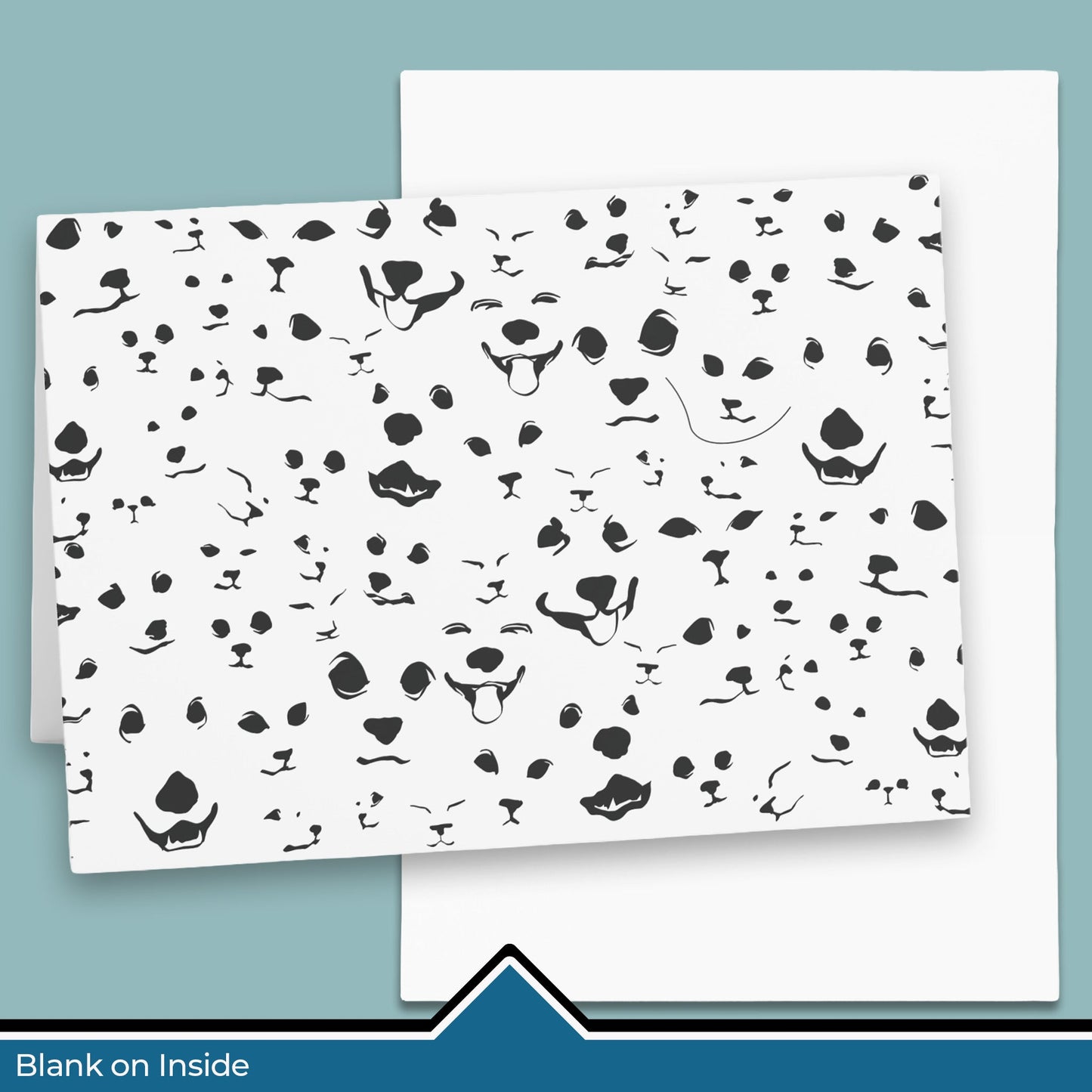 Pet Faces Greeting Card Set – Funny Dog and Cat Thank You Notes | front/back shot