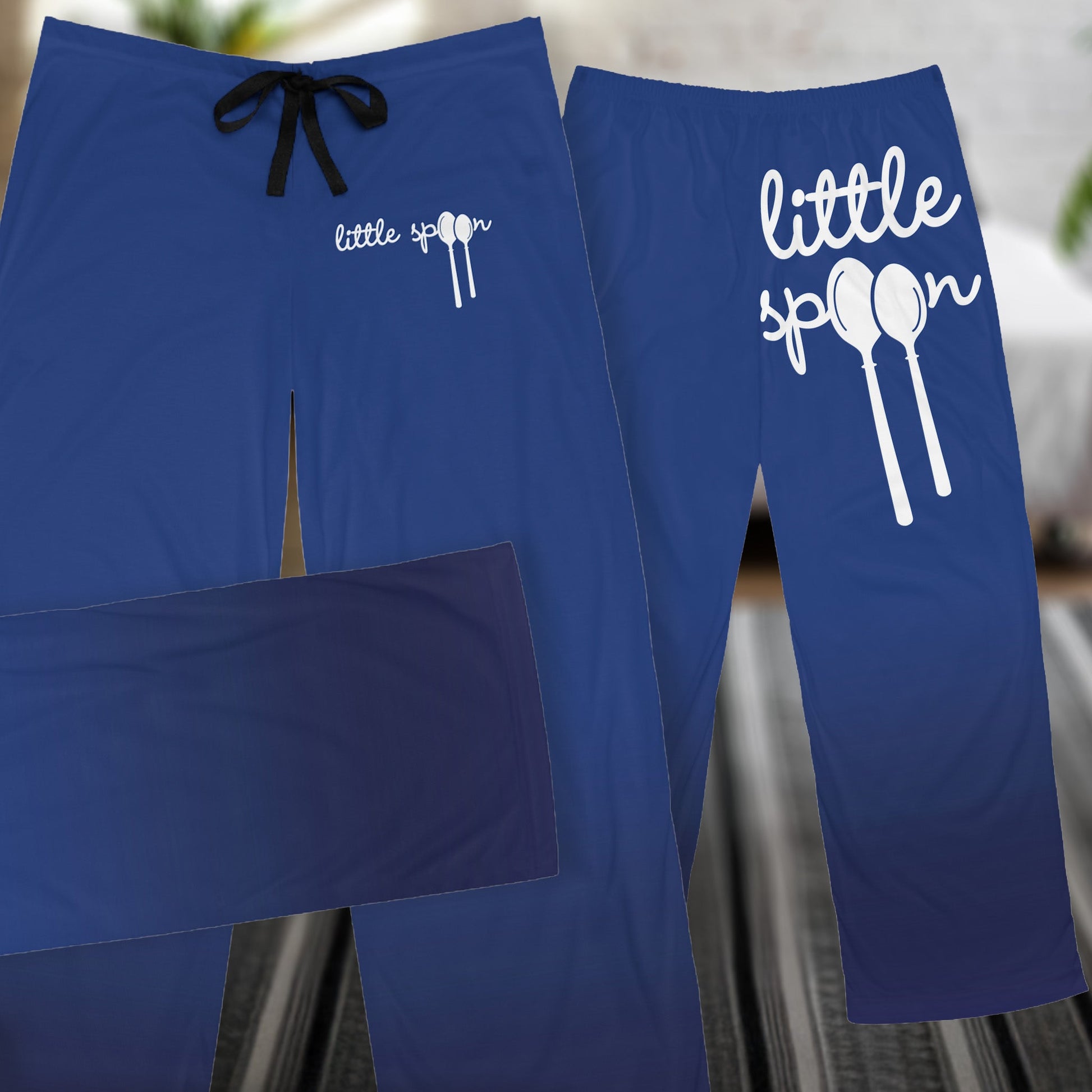 All Over Prints Little Spoon Pajama Bottoms – Blue Loungewear for Couples · Snuggly Relationship Gift