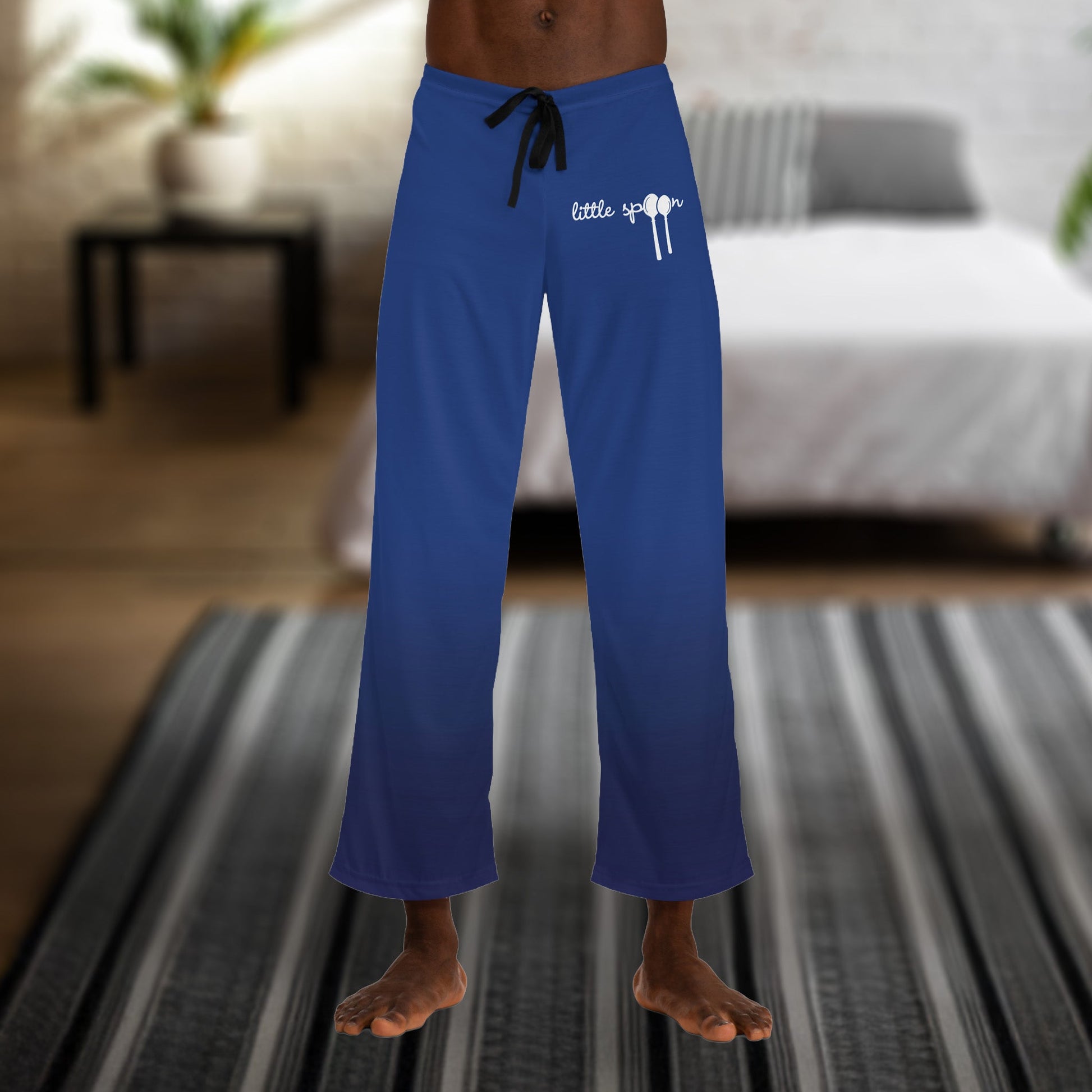All Over Prints Little Spoon Pajama Bottoms – Blue Loungewear for Couples · Snuggly Relationship Gift