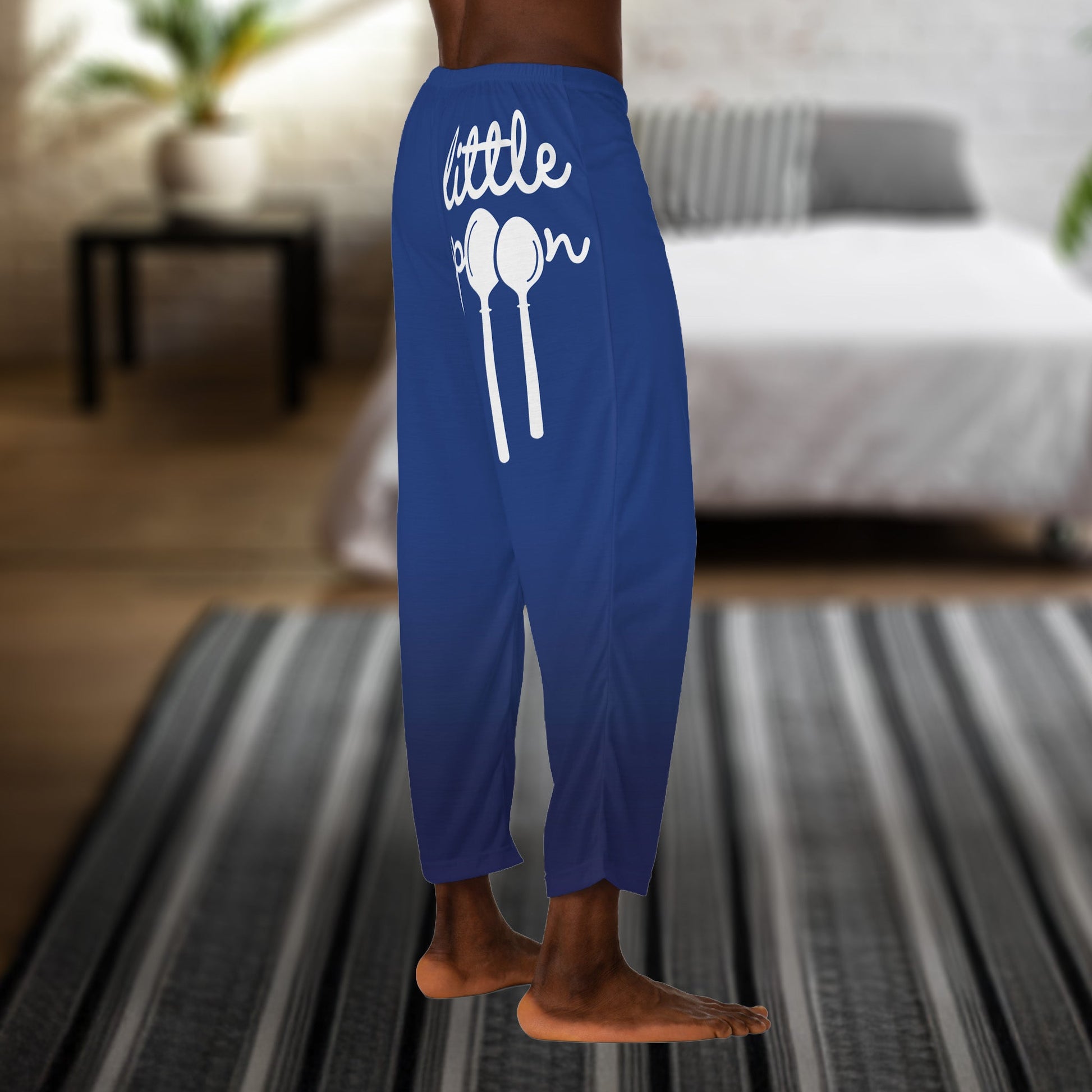 All Over Prints Little Spoon Pajama Bottoms – Blue Loungewear for Couples · Snuggly Relationship Gift