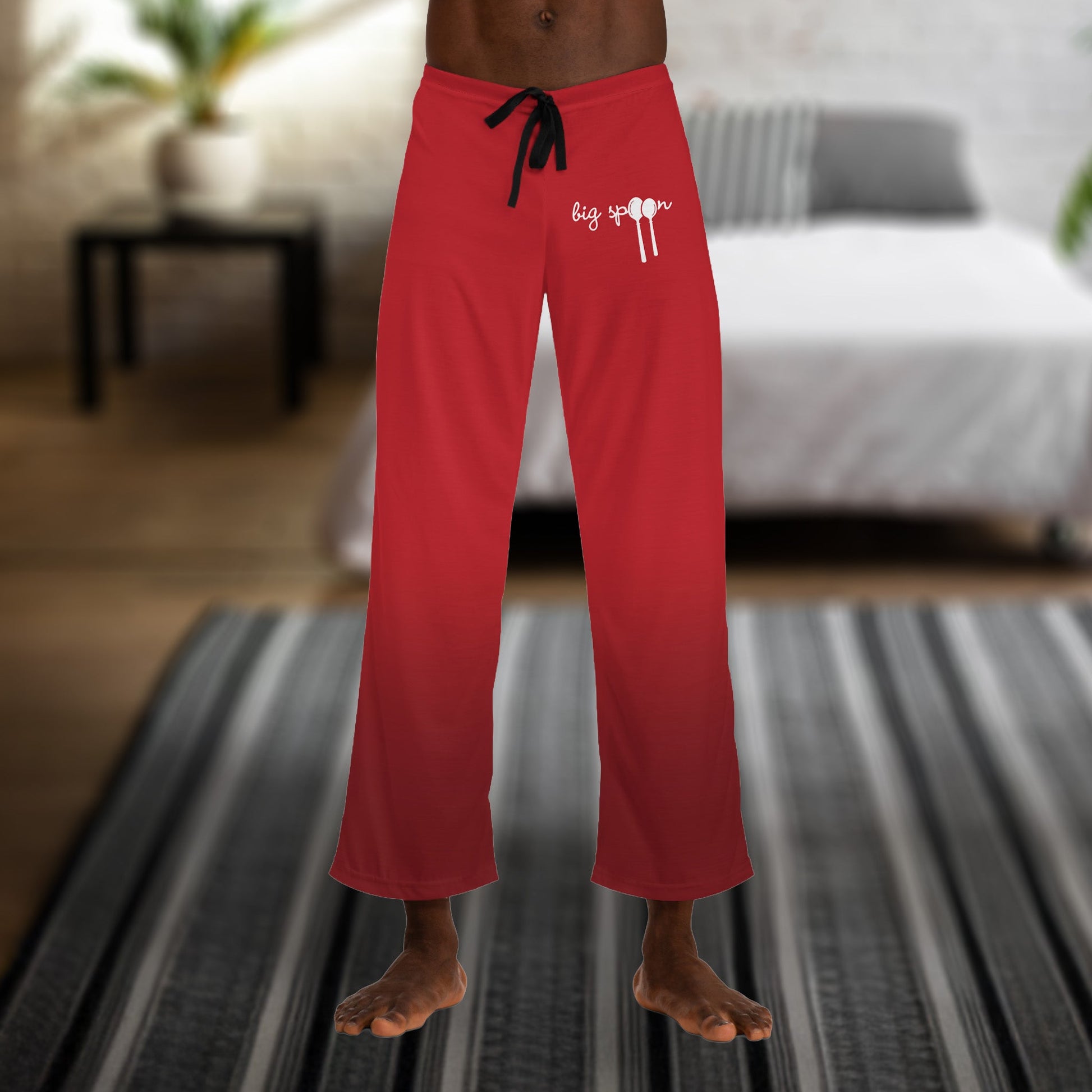 All Over Prints Big Spoon Pajama Bottoms – Red Cozy Sleepwear · Funny Gift for Him