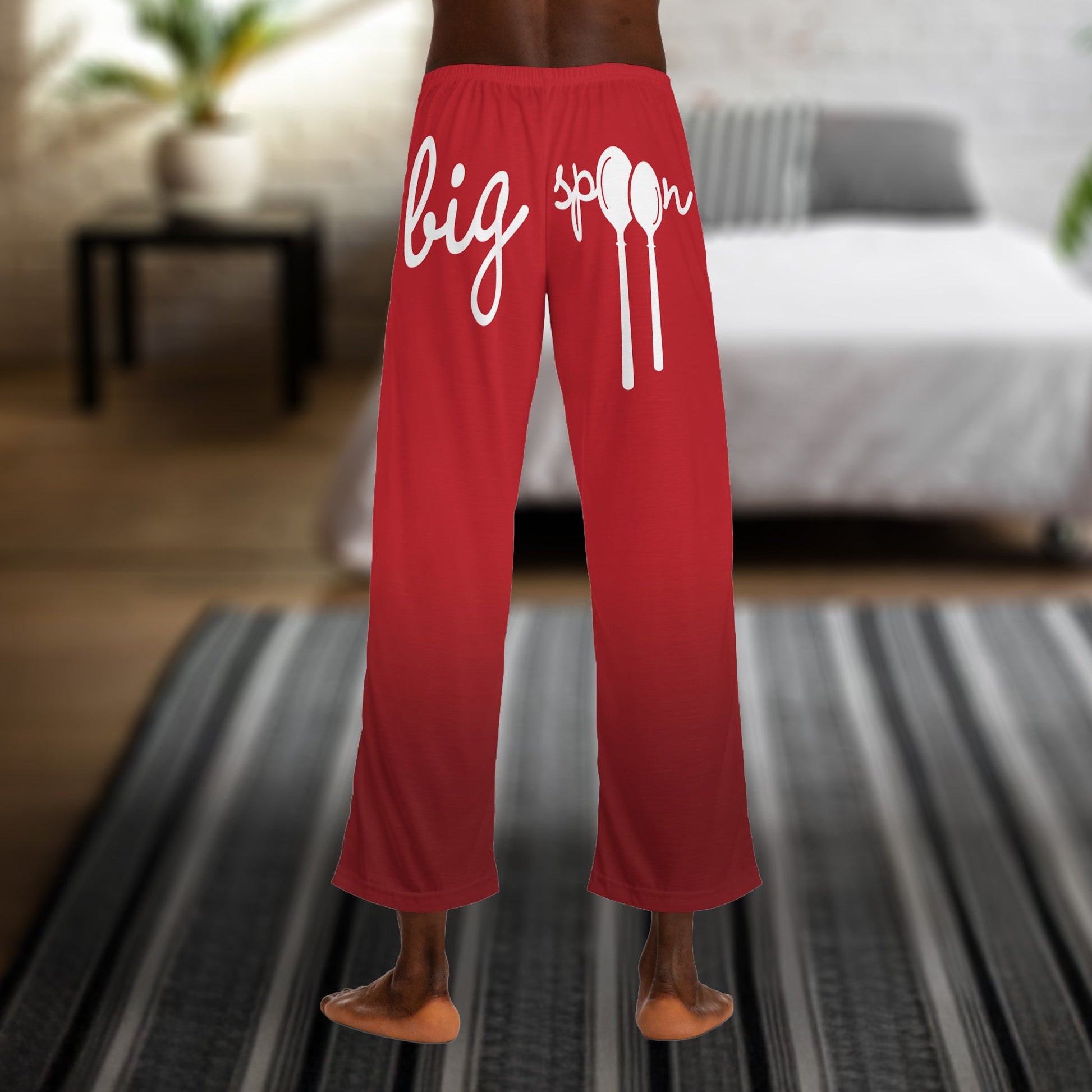 All Over Prints Big Spoon Pajama Bottoms – Red Cozy Sleepwear · Funny Gift for Him