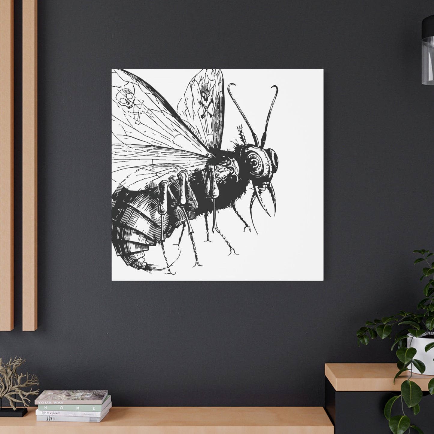 Belzebuth from Dictionnaire Infernal 1863 — Victorian gothic insect engraving canvas wall art | scene