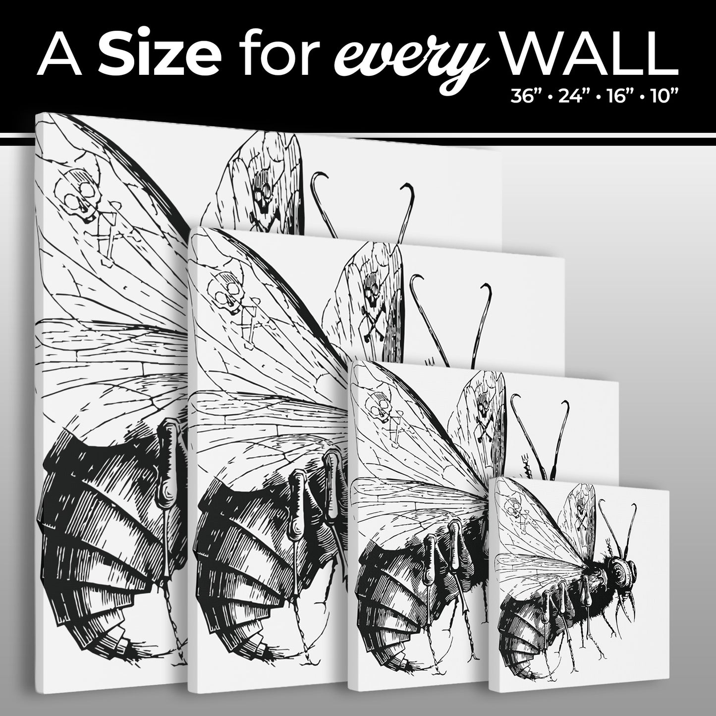 Belzebuth from Dictionnaire Infernal 1863 — Victorian gothic insect engraving canvas wall art | variant