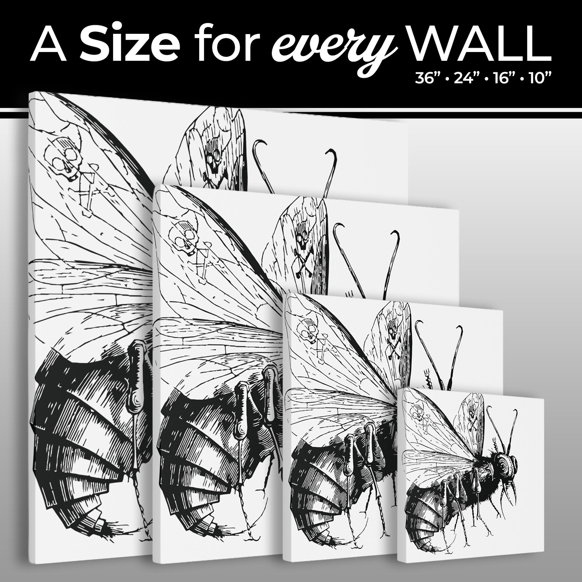 Belzebuth from Dictionnaire Infernal 1863 — Victorian gothic insect engraving canvas wall art | variant