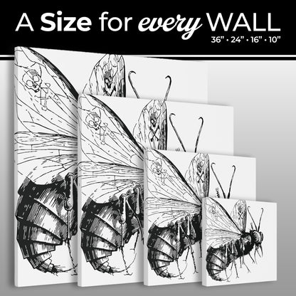 Belzebuth from Dictionnaire Infernal 1863 — Victorian gothic insect engraving canvas wall art | variant