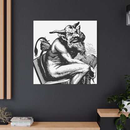 Belphégor from Dictionnaire Infernal 1863 — Victorian gothic sloth demon engraving canvas wall art | scene