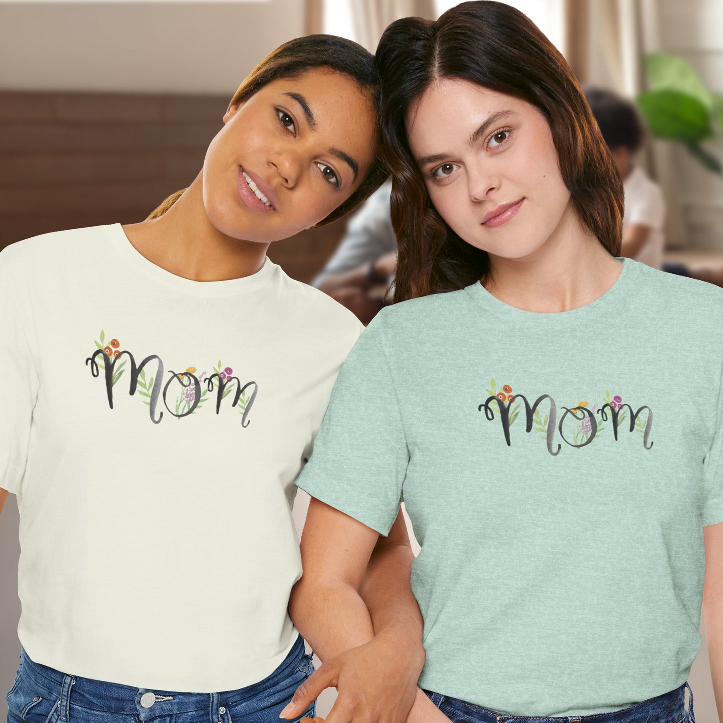 watercolor mom floral t shirt for garden moms | 2 moms.2