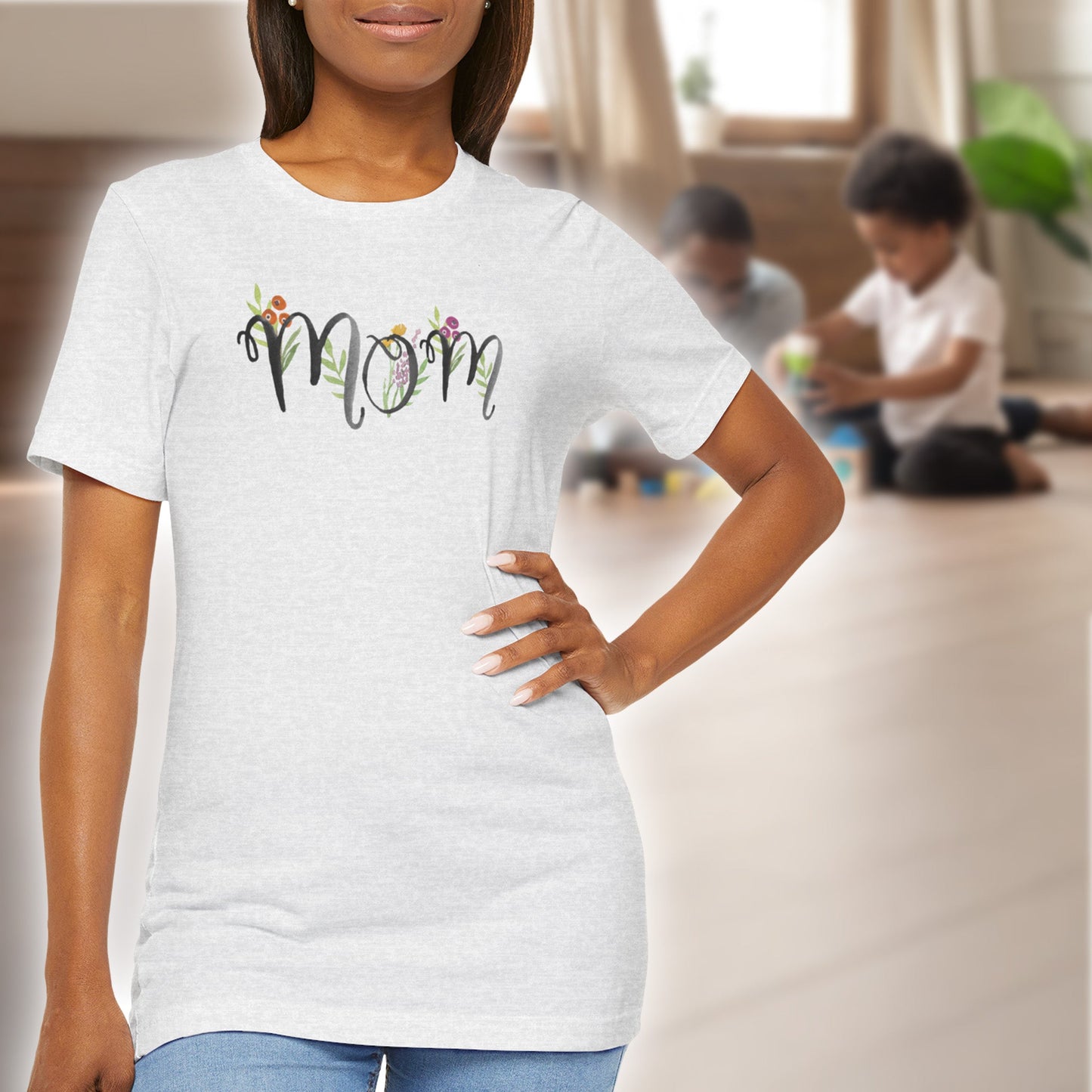 watercolor mom floral t shirt for garden moms | hero