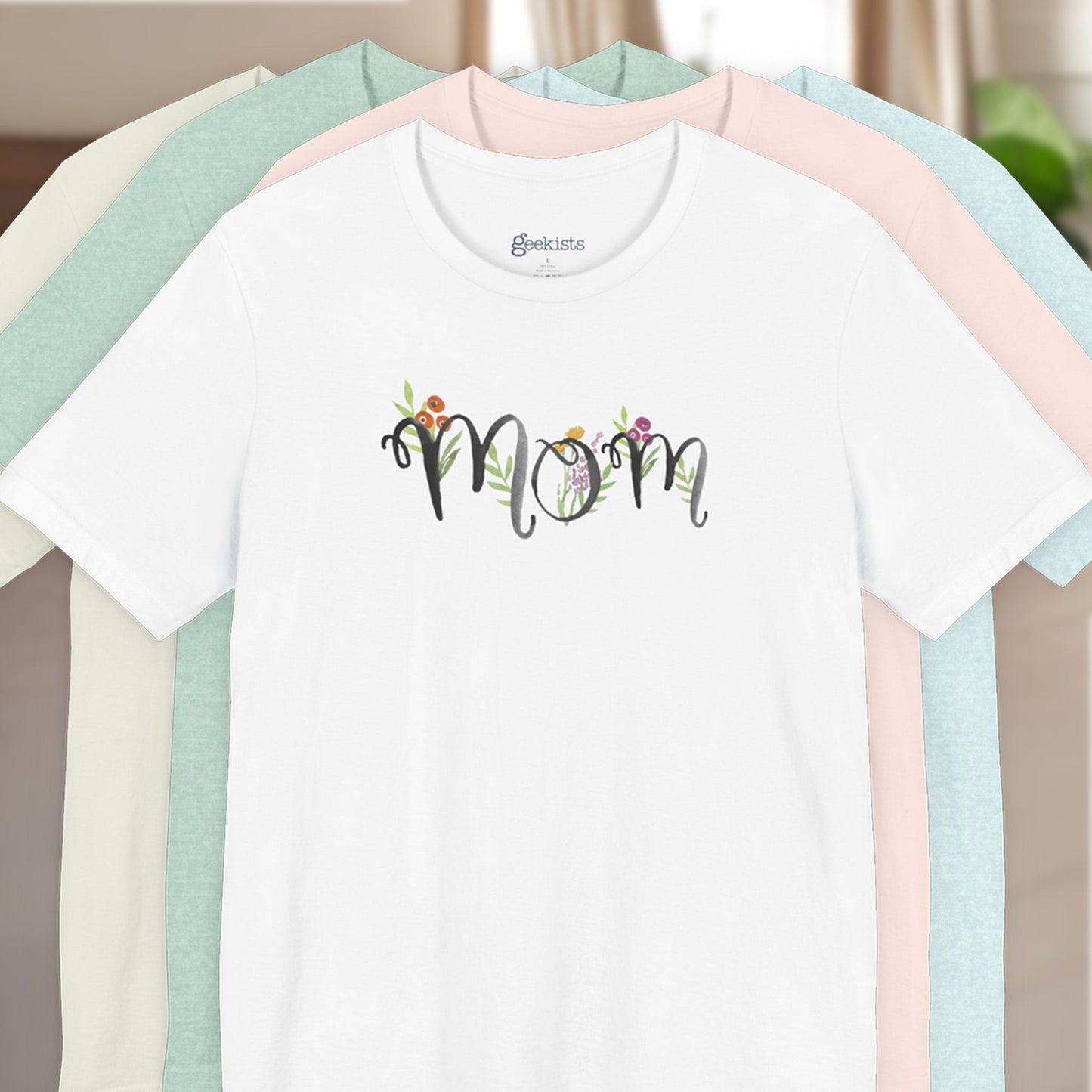 watercolor mom floral t shirt for garden moms | colors
