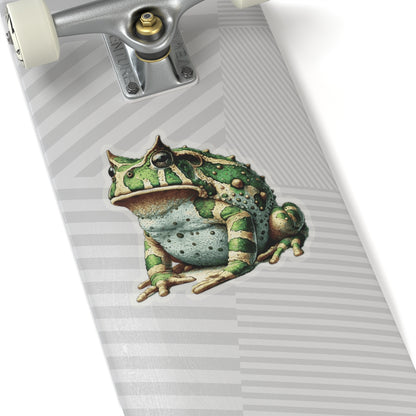 Horned Frog Stickers | Quirky Frog Gift for Biology Nerds | Peel-and-Play Fun