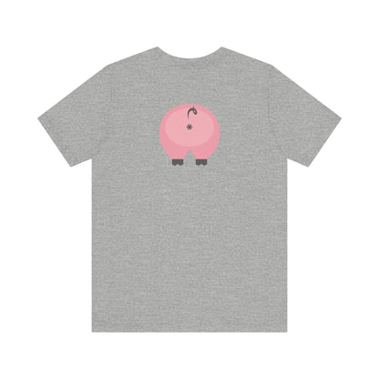 Athletic Heather / 3XL Clothing Stuff > Shirts & Tops > Short Sleeve Jersey Tee Funny Pig Butt Short Sleeve Jersey Tee – Cheeky Gift for Animal Lovers