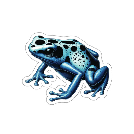 Blue Poison Dart Frog Stickers | Quirky Frog Gift for Biology Nerds | Peel-and-Play Fun