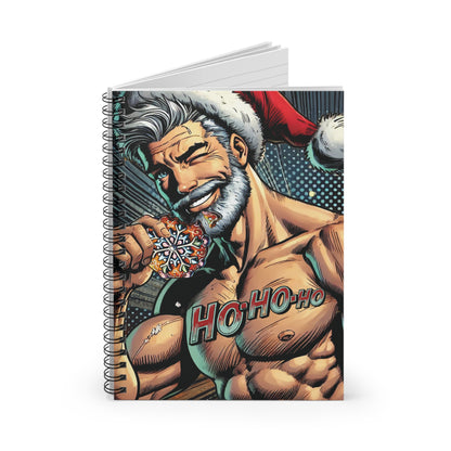 Ho-Ho-Ho! Naughty Santa Claus Spiral Notebook | Sexy Cookie Eater Holiday Gift & Planning Tool