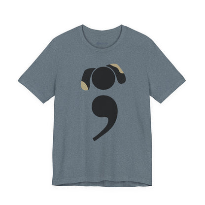 Bookish dog tee for grammar nerds and dog parents | variant